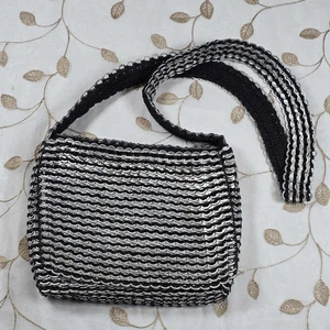 Escama Brasil Soda Can Pop Top Tab Woven Handbag hand Bag Purse 11 X 9 Inches - Picture 1 of 10