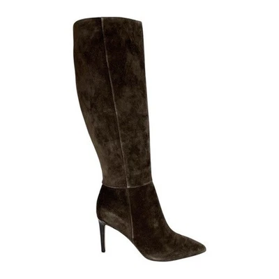 Nine West Women's Richy Wide Calf Pointed Toe Heeled Boots Brown Suede Size 9M - Image 1 of 4