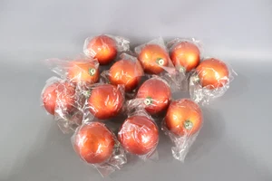 Palla di Natale infrangibile Vickerman 3" arancione brunito finitura lucida 12 ct - Foto 1 di 3