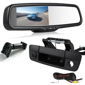 Handle Backup Camera+ OEM 4.3 Mirror Monitor For Dodge Ram 1500  2009-2017 - Bild 1 von 14