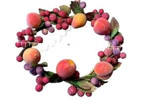 Fruit Inspired Decorative Candle Ring/Wreath – Vibrant Holiday Decor - Picture 1 of 4