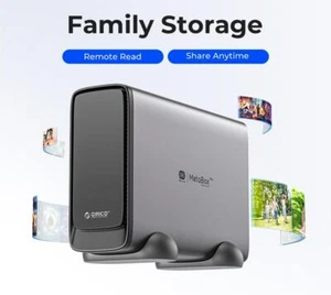 ORICO MetaBox Mini NAS Storage 3.5" HDD Networkable Enclosure w/ APP Samba DLNA - Picture 1 of 14