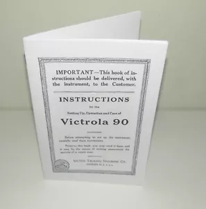 Reproducción manual de instrucciones fonógrafo Victrola 90 - Imagen 1 de 9