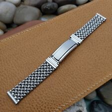 Benrus 5/8" 12k White Gold Filled Mesh nos Classic 1940s Vintage Watch Band