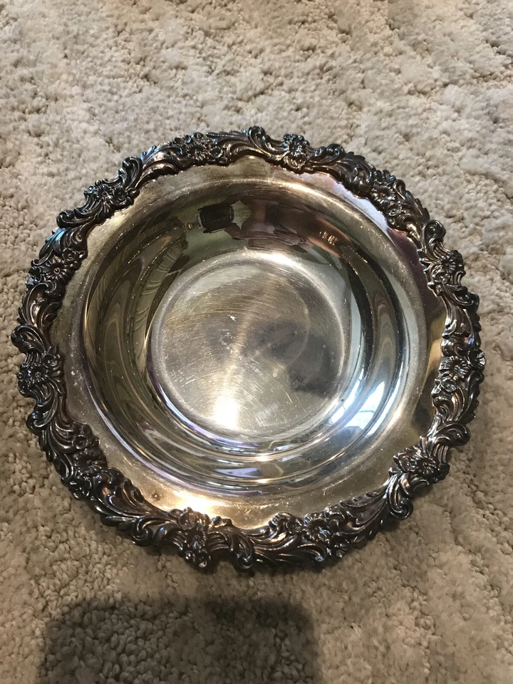 REED & BARTON STERLING BON BON BOWL DISH~ BURGUNDY ~ NO MONO - Image 1 of 4