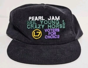 Rare 1995 Pearl Jam Neil Young Crazy Horse Roe V Wade Voters For Choice L7 Hat - Picture 1 of 10