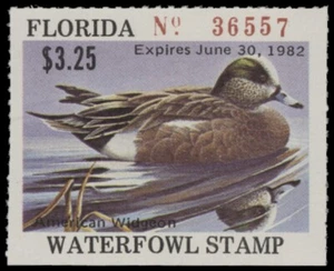 1981 Florida State Duck Stamp Mint Never Hinged. Original Gum, - Picture 1 of 1