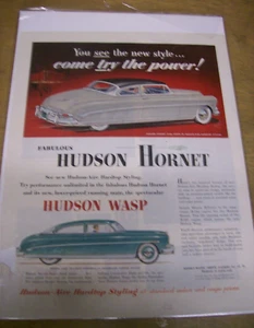 Anuncio de revista Hudson Hornet 1952 -...Ven a probar el poder - Imagen 1 de 1