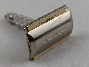 Nos Vintage Gillette P2 Doppelkante Mini Sicherheitsrasierer Marken Regs kurzer Griff - Bild 1 von 8