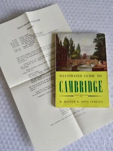 cAMBRIDGE GUIDE VINTAGE 1956 PB BOOKLET W/ TOUR SCHEDULE HEFFER & SONS neocurio - Picture 1 of 10