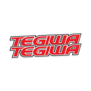 Tegiwa Classic Logo Decal Sticker 50cm (Pair) - Red - Picture 1 of 3
