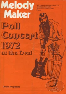 GENESIS 1972 MELODY MAKER Concert Program Tour Book WISHBONE ASH ARGENT - Picture 1 of 1