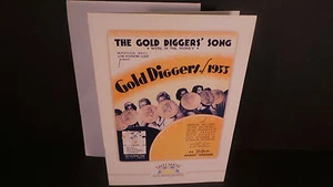 BIGLIETTO AUGURI Gold Diggers del 1933 - Interno vuoto - SPEDIZIONE GRATUITA - Foto 1 di 1