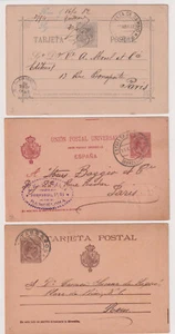 D7700: (6) C. XIX España Postales Usadas, ¡Mejor! - Imagen 1 de 2