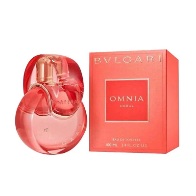 Omnia Coral 3,4 oz Eau De Toilette Spray Donna di Bvlgari Nuovo Scatola Sigillata 100 ml