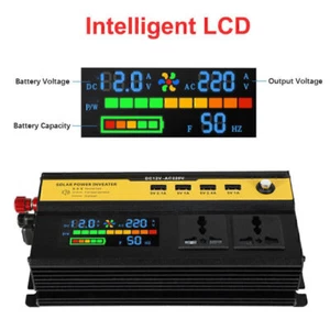 6000W Power Inverter DC 12V to AC 220V-240V Sine Wave Camping Caravan Boat AUS - Picture 1 of 14