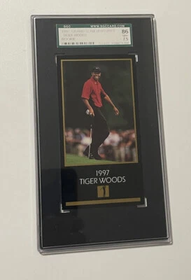 1997 1998 Tiger Woods True Rookie Card Grand Slam Ventures SGC 86 Graded - Image 1 of 2