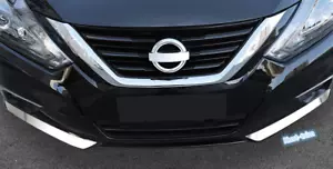 2Pcs For Nissan Altima 2016-2018 Chrome Front Bumper Bottom Protector Cover Trim - Picture 1 of 6