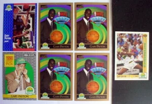 Gary Payton 1990-91 Skybox #365 & NBA Hoops #391 RC Rookie 7 Card Lot Upper Deck - Picture 1 of 11