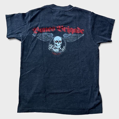 1980s Powell Peralta  Bones Brigade  Vintage Skateboard Skate Tee Shirt YOUTH - Image 1 of 3