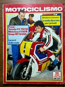 Rivista Motociclismo APRILE 1982 SUZUKI YAMAHA XV MOTO GUZZI V50 DNEPR - cross - Picture 1 of 5
