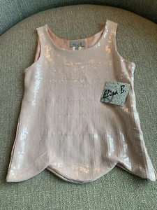 New Elisa B Pink Sequin Tween Girls Size 16 Tank With Side Zip With Tags 4446E - Picture 1 of 9
