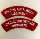 Australian Special Air Service S.A.S. Cloth Shoulder Title Badges Patches. Pair.