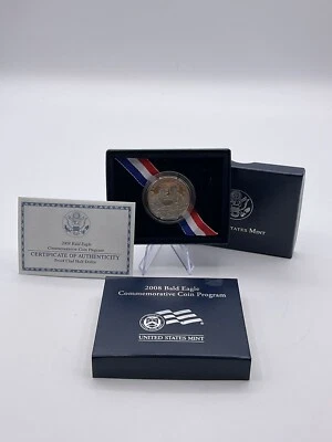 2008 S Bald Eagle Proof Commemorative Half Dollar 50c With Box And COA - Image 1 of 4