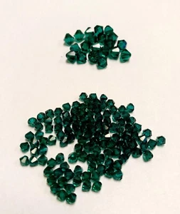 Swarovski Emerald Mixed Lot, 4mm/6mm Bicone (Please read Description) - Picture 1 of 2