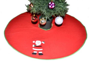 Manta de árbol de Navidad manta de árbol manta de árbol de Navidad roja redonda Niklaus muñeco de nieve 86 cm nueva - Imagen 1 de 1