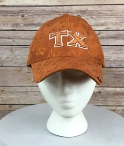 Texas Baseball Cap-Reign Head Wear-Polyester-One Size-Embroidered-Orange - Picture 1 of 10