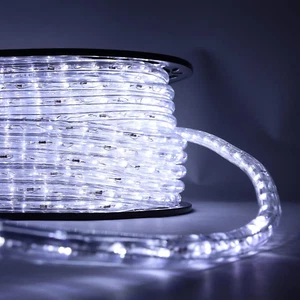 Tubo Luminoso a Led Bianco Ghiaccio Professionale Da 50 Metri Tagliabile Pronto - Foto 1 di 12