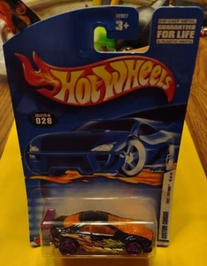 2002 Hot Wheels Custom Cougar Black Mercury 1:64 Scale Diecast On Card Sealed 🏁 - Picture 1 of 5