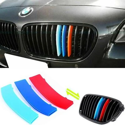 ///M Colored Sport Kidney Grille Insert Trim Strip Fit BMW 3 F30 4 F32 Series - Image 1 of 4