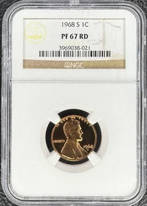 1968 S Lincoln Memorial Cent 1c NGC PF67 RD ❗️PROOF❗️ - Picture 1 of 2