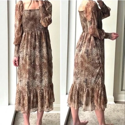 Vestido de Lechera Betsey Johnson Manga Transparente XL Mobwife Cottagecore Volantes Acanalados Foto 1 de 4