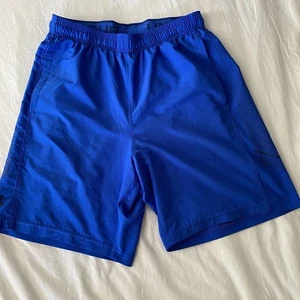 Pantalones Cortos Under Armour Heat Gear Sueltos 9” Tirar de Cordón Informales Azul Para Hombre M - Imagen 1 de 4