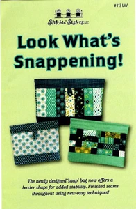 Look What's Happening Druckknopf Tasche Muster von Stitchin' Sisters 113LW - Bild 1 von 2