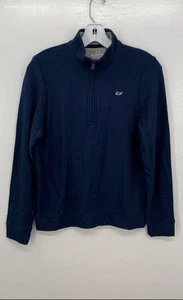 NWD Vineyard Vines Boy's Vineyard Navy 1/2 Zip Sweater - Size M (12-14) - Picture 1 of 7