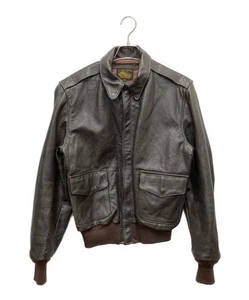 A-2 Leather Jacket Unisex Bomber Style Brown Size M Mature Condition - Picture 1 of 9