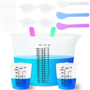 1000ML Large Silicone Measuring Cups for Resin Easy to Read 36oz Silicone Mi - Picture 1 of 6