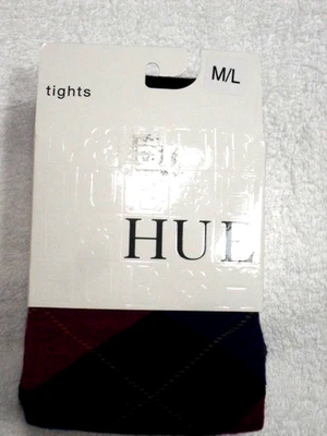 Women's HUE "Bright" Argyle Sweater Tights, Sz M/L NEW old stock - Image 1 of 4