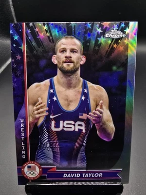 2024 Chrome US Olympic & Paralympic Team and Hopefuls Refractor David Taylor #39 - Image 1 of 2
