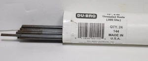 NEW DU-BRO 12” Threaded Rods 4-40 (.093 Dia.) Qty 24 # 144 RC Planes, other - Picture 1 of 1