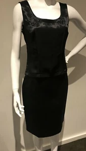 Italian Designer Oronero Cotton Satin Lined Skirt Size IT 42 S-M NEW - Picture 1 of 12