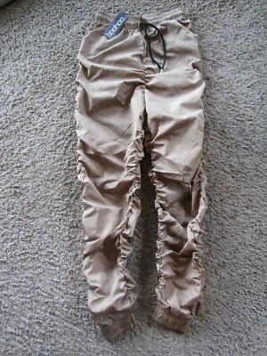 NWT BooHoo Women's Ruched Shell Joggers Pant Drawstring Waist Women's 6 UK 10 - Image 1 of 4