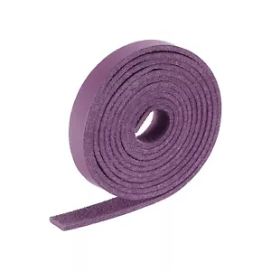 Faux Leather Straps Strip Leather String 0.8cm/0.31" Width, Dark Purple - Picture 1 of 6