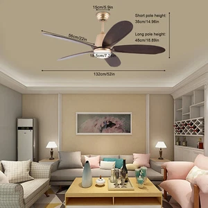 52" Fan Chandelier Ceiling Fan with Lights & Remote Control Ceiling Fan Light! - Picture 1 of 22