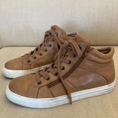 Zapatillas altas de cuero con cordones Taos Winner para mujer talla 10 marrón carmelo cremallera Foto 1 de 4