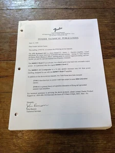 TECHINCAL SUNN MANUAL FENDER SCHEMATIC BOOK SERVICE MANUAL PART GUITAR AMP VTG - Picture 1 of 6